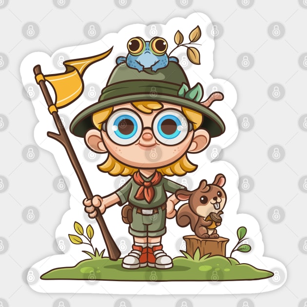 Little Scout Girl Sticker by Popon85